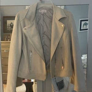 Philosophy Women's Off-White Leather Jacket